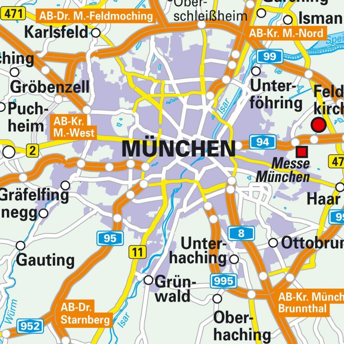 минхен центарот на мапата