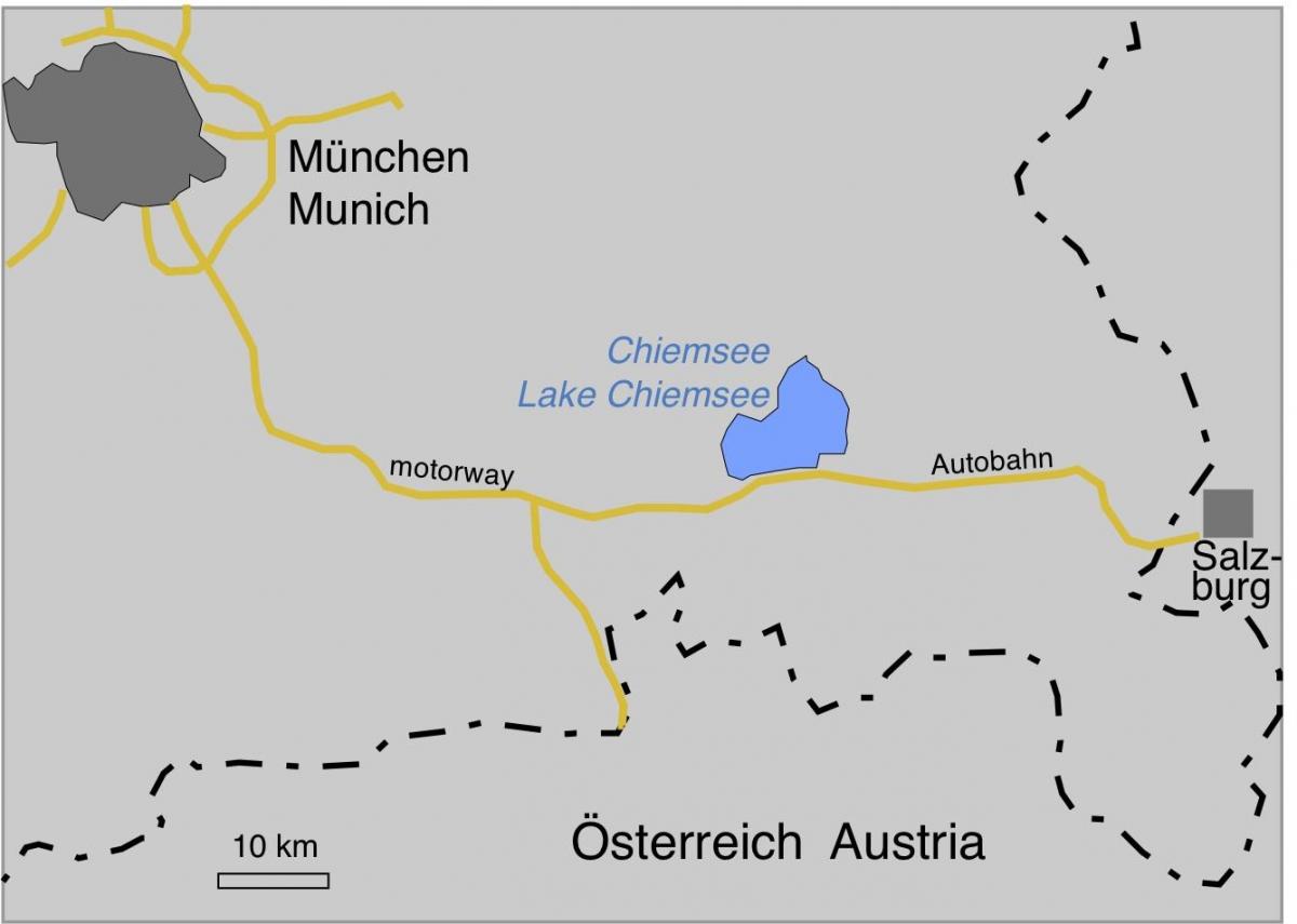 Мапата ofmunich езера 