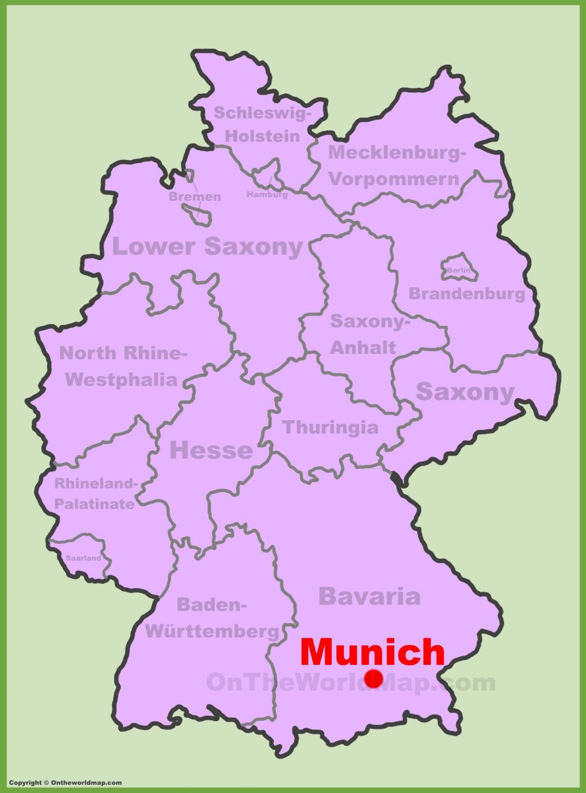 Мапа на локација минхен
