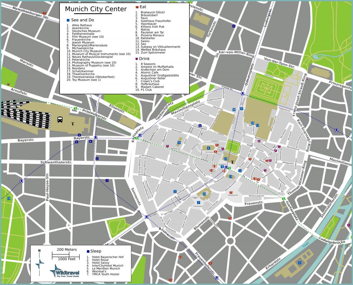 туристичка карта на минхен атракции