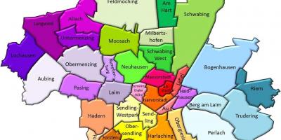 Минхен области на мапата