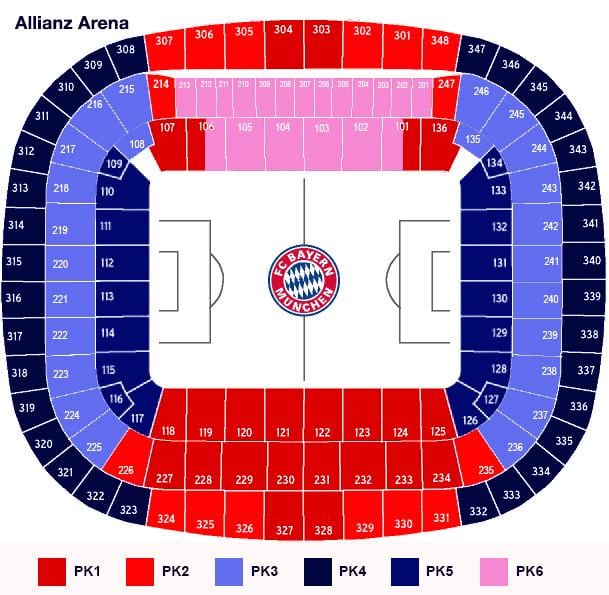 Карта на allianz arena
