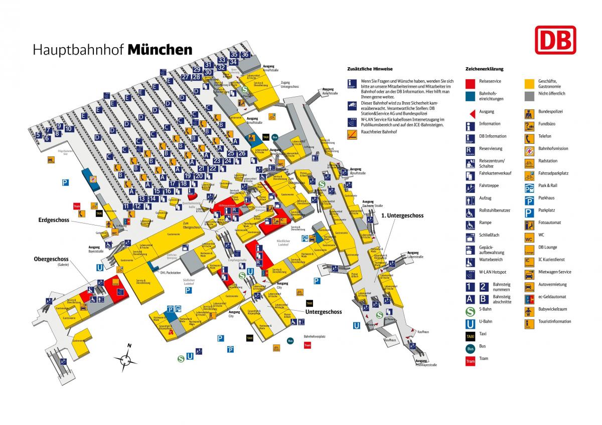 Карта на muenchen hbf