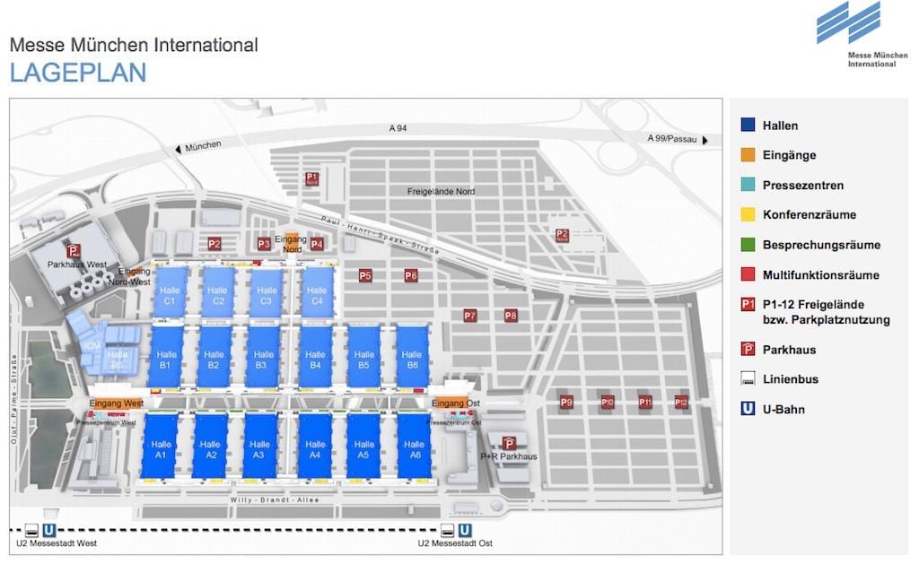 Карта на munchen messe
