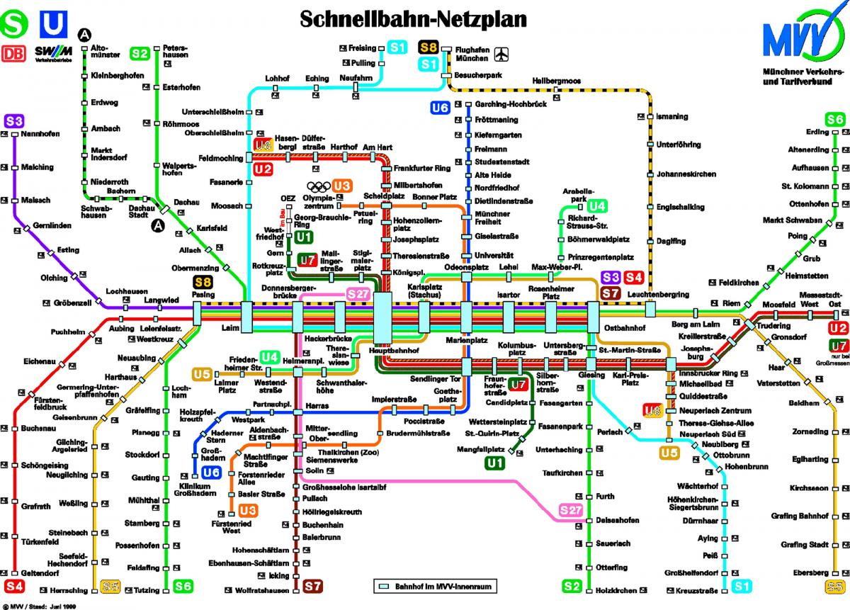 Карта на munchen метро