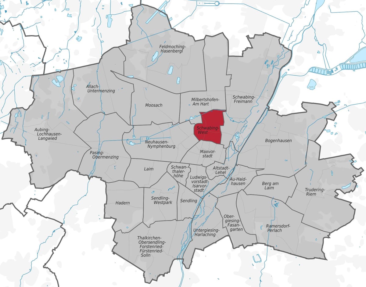 Карта на schwabing минхен