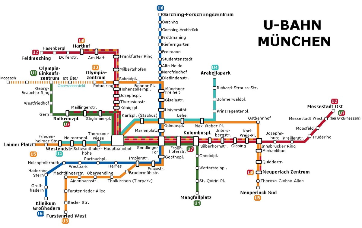 ubahn мапата минхен