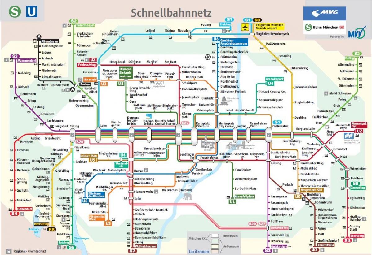 минхен s1 воз мапа
