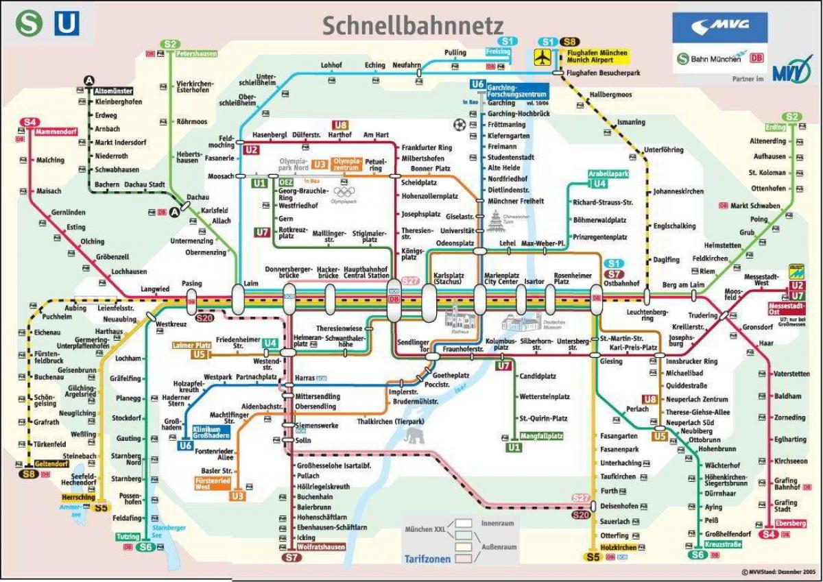 минхен метро мапа