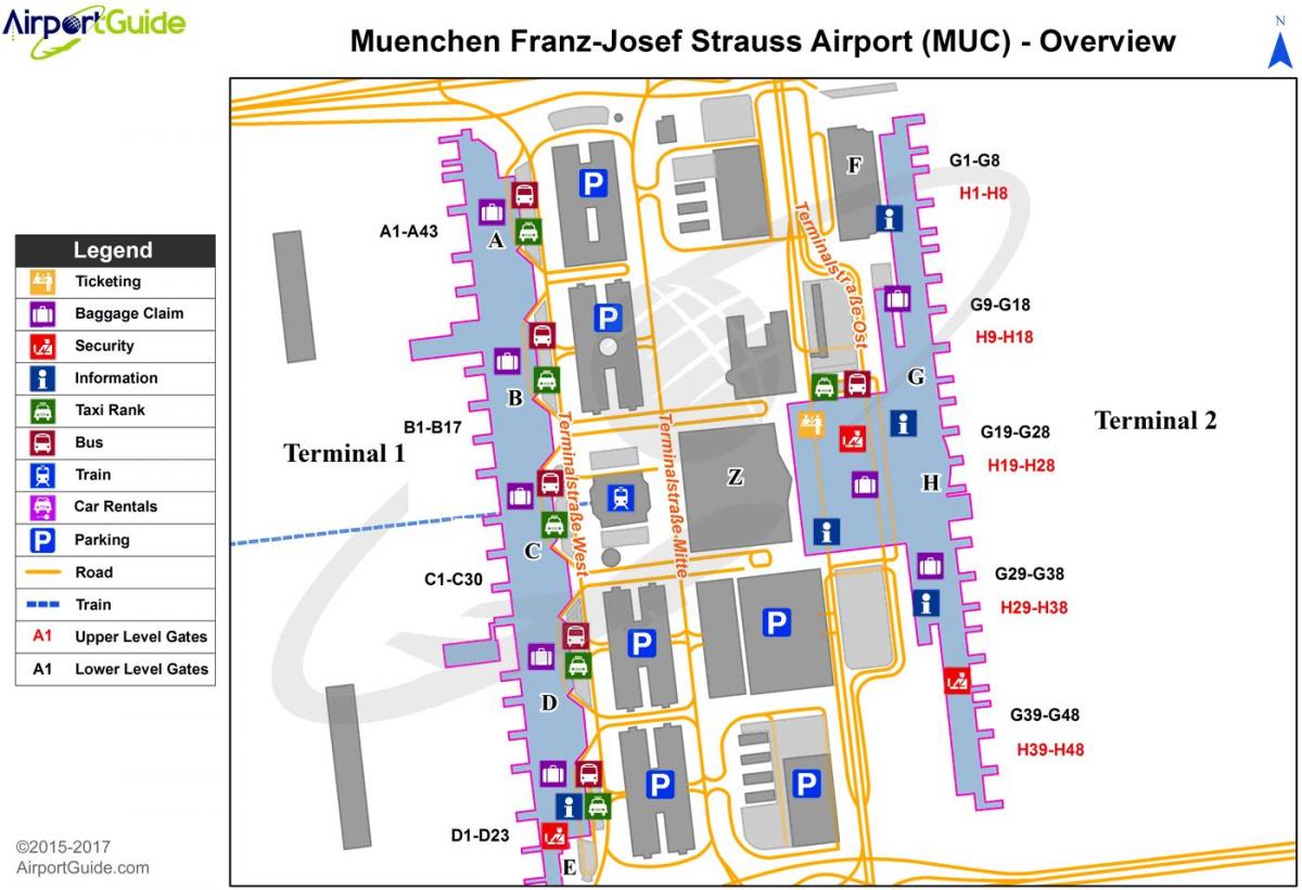минхен меѓународниот аеродром мапа