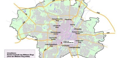 Карта на минхен зелена зона