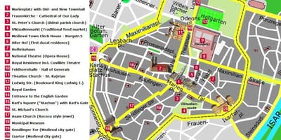 Минхен точки на интерес мапа